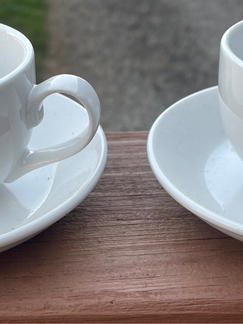 White Porcelain Espresso Cup & Saucer Set — Classic Everyday Serveware